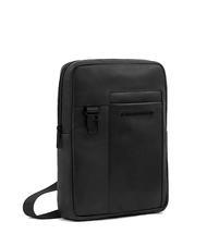 PIQUADRO FINN iPad bag, in leather Black - Over-the-shoulder Bags for Men - 2