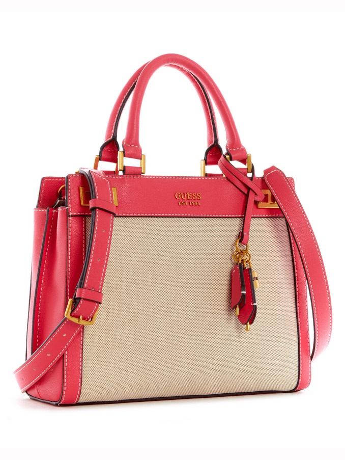 Guess Katey Luxury Handbag With Shoulder Strap Natural Camellia