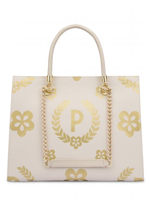 HERITAGE  Shopping bag with all over print ivory / brown - Women&rsquo;s Bags