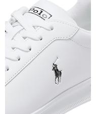 RALPH LAUREN HERITAGE COURT II NAPPA Men's leather sneakers white / black - Men&rsquo;s shoes - 3