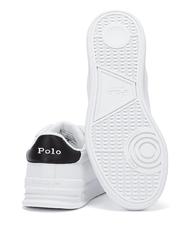 RALPH LAUREN HERITAGE COURT II NAPPA Men's leather sneakers white / black - Men&rsquo;s shoes - 5