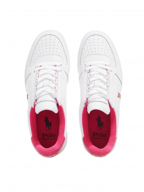 POLO LACE Leather sneakers white/hot pink - Men&rsquo;s shoes
