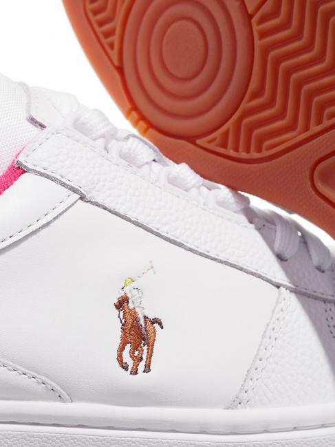 POLO LACE Leather sneakers white/hot pink - Men&rsquo;s shoes