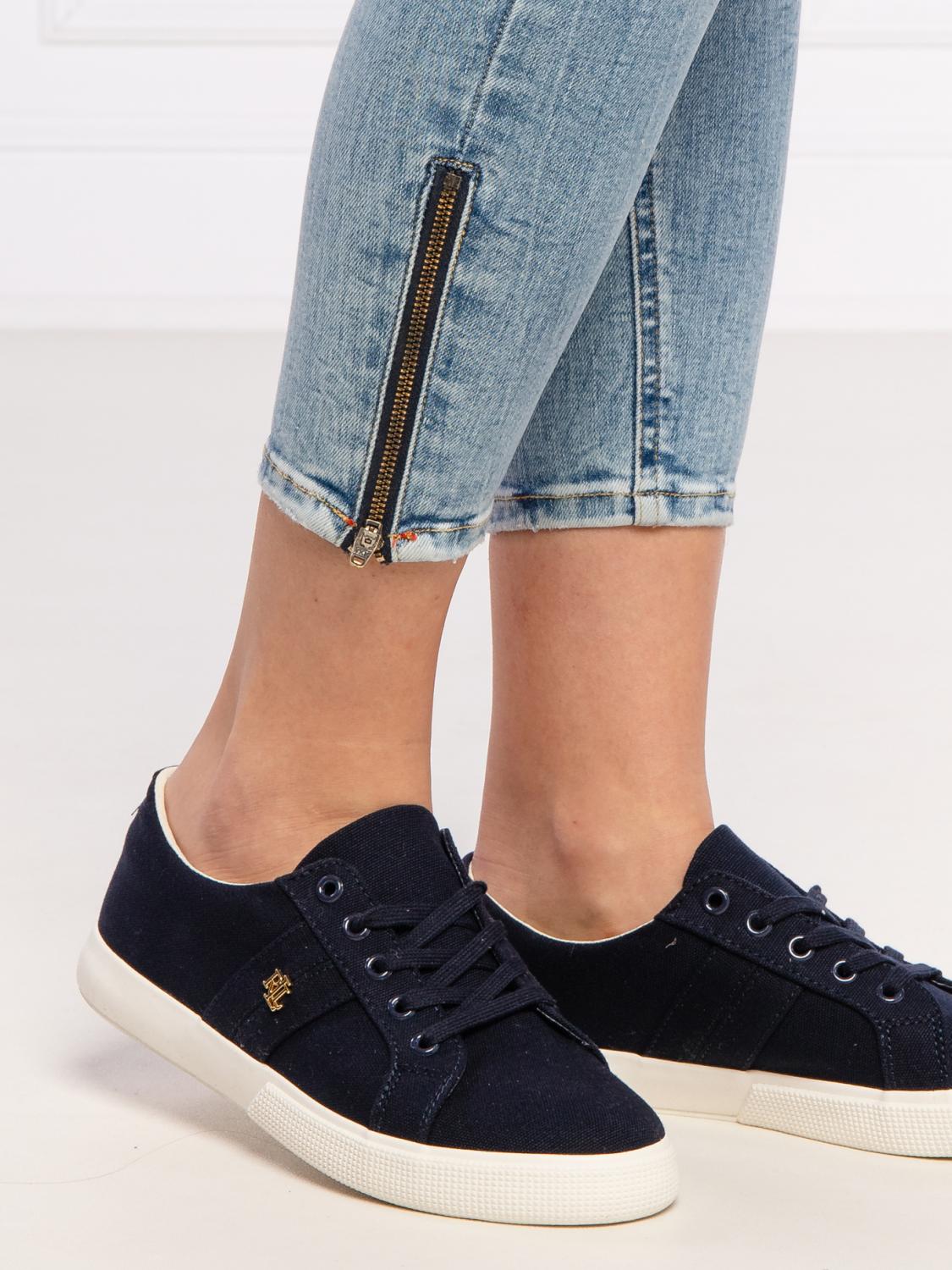 Ralph lauren women's canvas outlet sneakers