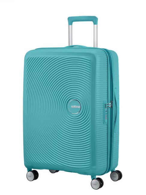 SOUNDBOX SPINNER Medium trolley, expandable turquoise tonic - Rigid Trolley Cases