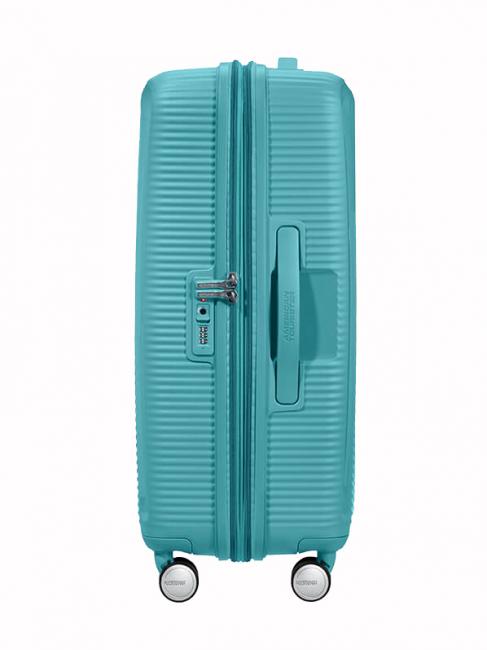 SOUNDBOX SPINNER Medium trolley, expandable turquoise tonic - Rigid Trolley Cases