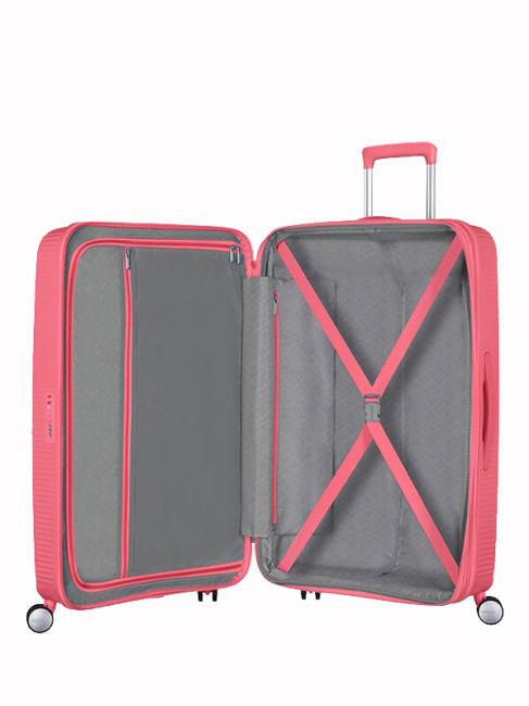 SOUNDBOX SPINNER Medium trolley, expandable sun kissed coral - Rigid Trolley Cases