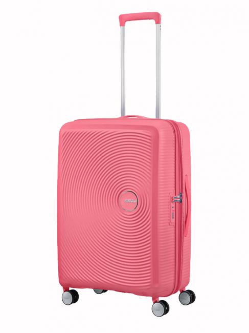 SOUNDBOX SPINNER Medium trolley, expandable sun kissed coral - Rigid Trolley Cases