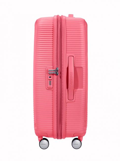 SOUNDBOX SPINNER Medium trolley, expandable sun kissed coral - Rigid Trolley Cases
