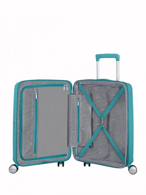 Trolley SOINDBOX line, hand baggage, expandable turquoise tonic - Hand luggage