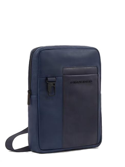 FINN iPad bag, in leather blue - Over-the-shoulder Bags for Men