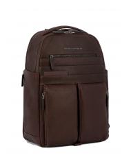 PIQUADRO PAAVO 15.6" laptop backpack, in leather - Laptop backpacks