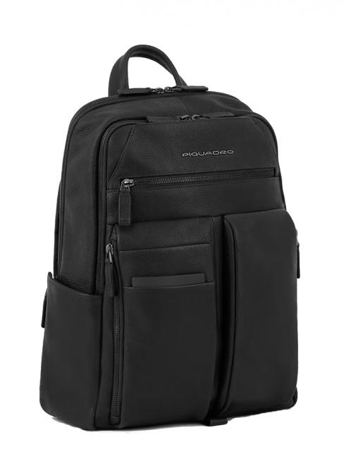 PAAVO 14" laptop backpack, in leather Black - Laptop backpacks