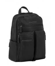 PIQUADRO PAAVO 14" laptop backpack, in leather - Laptop backpacks