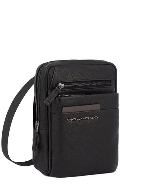 PAAVO iPad Mini bag, in leather Black - Over-the-shoulder Bags for Men