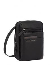 PIQUADRO PAAVO iPad Mini bag, in leather - Over-the-shoulder Bags for Men