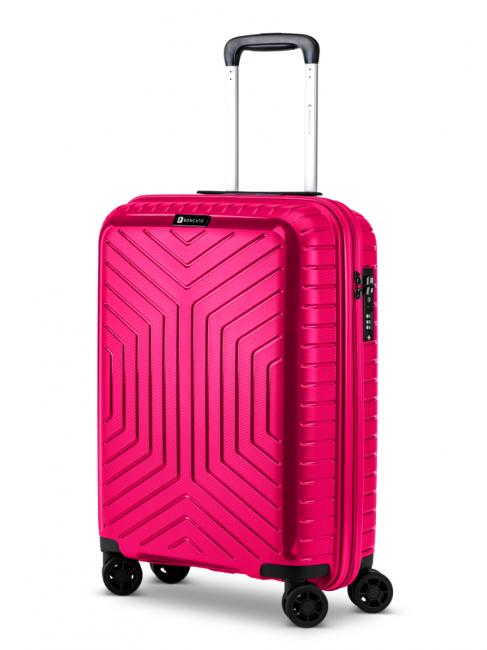 HEXA Set of 3 trolleys: cabin + medium + large fuchsia - Trolley Set