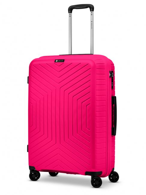 HEXA Set of 3 trolleys: cabin + medium + large fuchsia - Trolley Set