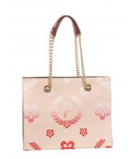 POLLINI HERITAGE  Shopping bag with all over print multicolored/nude/red - Women’s Bags - 2