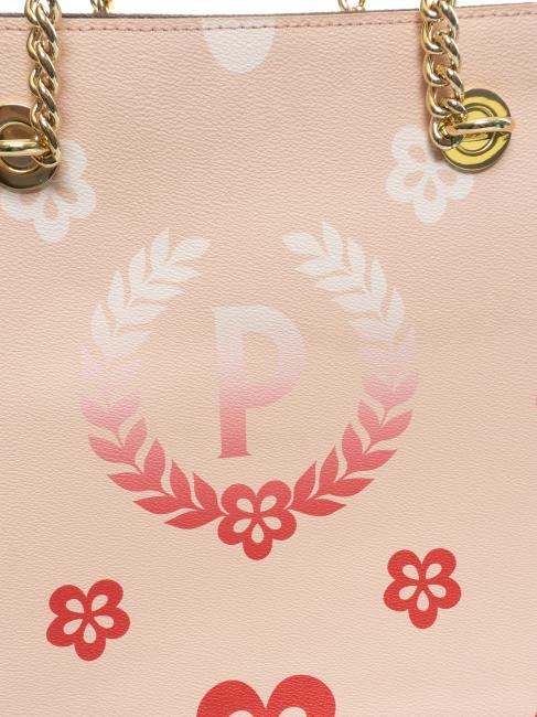 HERITAGE  Shopping bag with all over print multicolored/nude/red - Women’s Bags