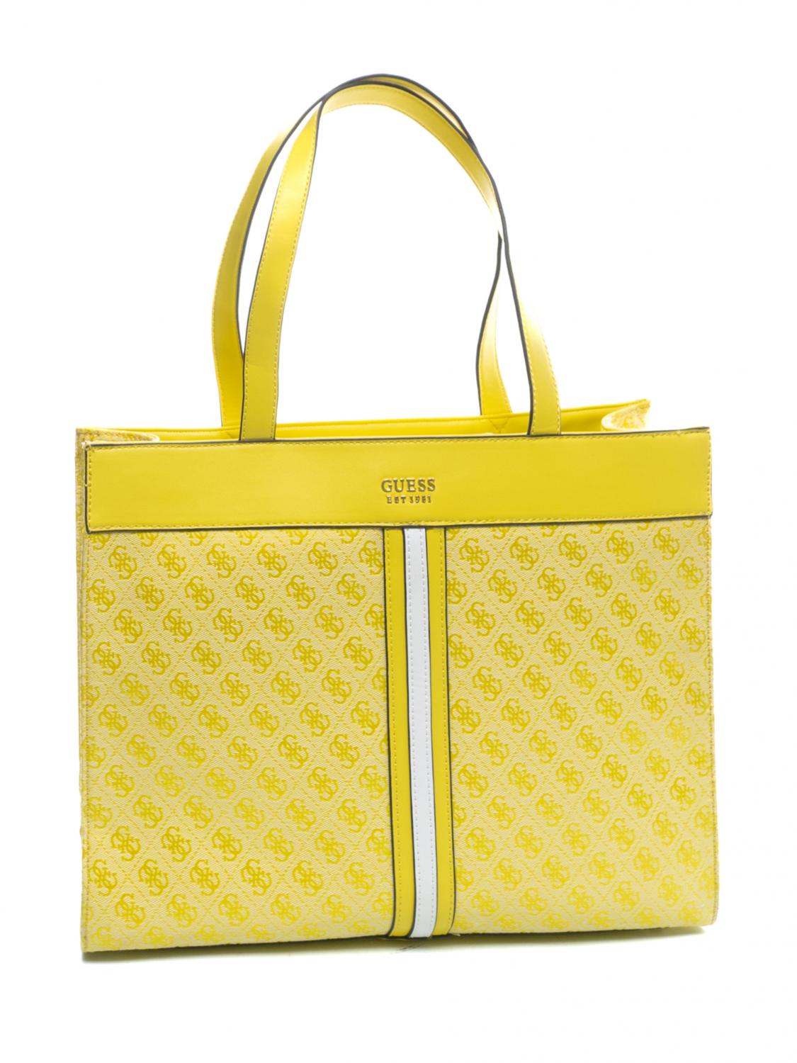 Guess Kasinta Shoulder Shopper Bag Yellow Buy At Outlet Prices!
