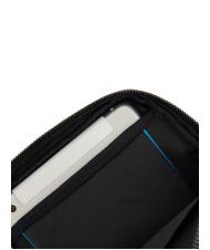 PIQUADRO MODUS RESTYLING Leather ipad mini bag Black - Over-the-shoulder Bags for Men - 3