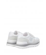 LIUJO AMAZING 16 Suede leather sneakers kylie 4 sneaker white - Women’s shoes - 4