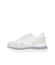 LIUJO AMAZING 16 Suede leather sneakers kylie 4 sneaker white - Women’s shoes - 3