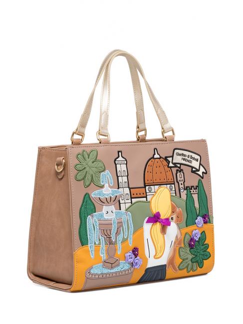 CARTOLINE FIRENZE Handbag with shoulder strap Black - Women&rsquo;s Bags