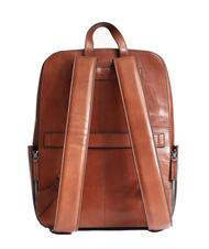 THE BRIDGE ALBERTO 13" laptop backpack, in leather Brown / Ruthenium - Laptop backpacks - 3