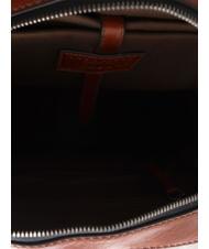 THE BRIDGE ALBERTO 13" laptop backpack, in leather Brown / Ruthenium - Laptop backpacks - 4