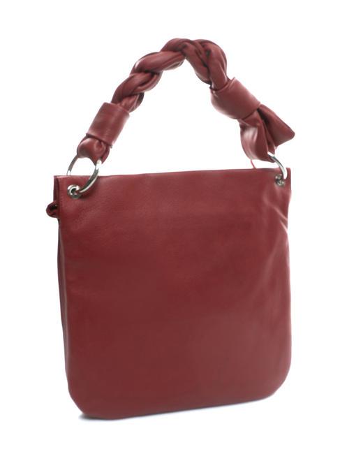 CHARLIZE Leather handbag with shoulder strap carmine - Women&rsquo;s Bags