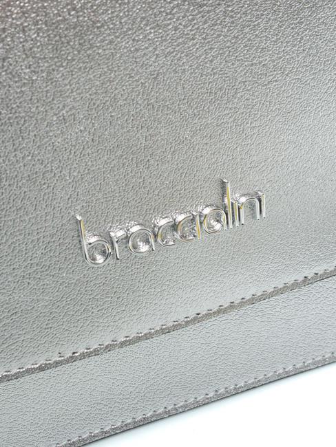 MICHELLE Leather shoulder bag SILVER - Women&rsquo;s Bags