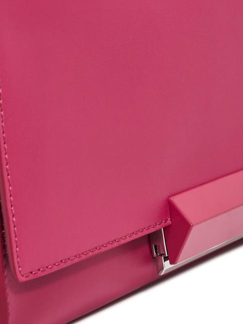 LILY Leather clutch bag with shoulder strap bougainvillea - Women’s Bags