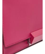 GIANNI CHIARINI LILY Leather clutch bag with shoulder strap bougainvillea - Women’s Bags - 4