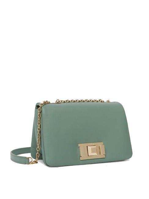 LULU Calf leather shoulder bag mineral greens - Women’s Bags