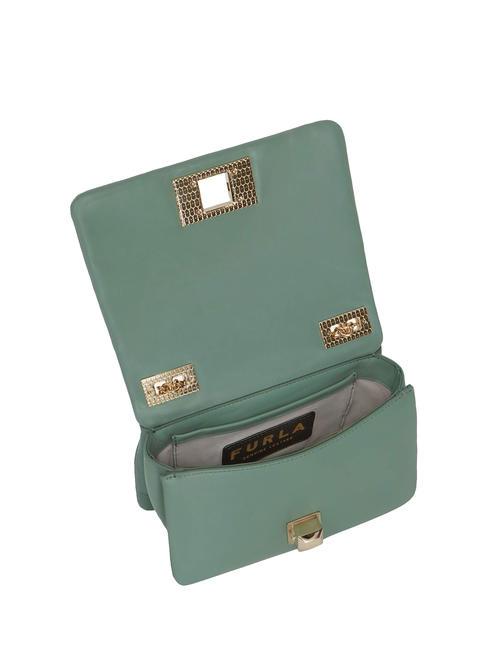 LULU Calf leather shoulder bag mineral greens - Women’s Bags