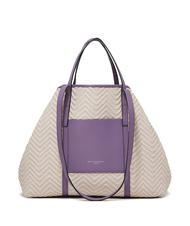 GIANNI CHIARINI SUPERLIGHT Straw and leather shopping bag var. wisteria - Women&rsquo;s Bags - 2