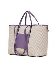 GIANNI CHIARINI SUPERLIGHT Straw and leather shopping bag var. wisteria - Women&rsquo;s Bags - 3