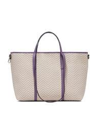 GIANNI CHIARINI SUPERLIGHT Straw and leather shopping bag var. wisteria - Women&rsquo;s Bags - 4