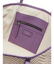 GIANNI CHIARINI SUPERLIGHT Straw and leather shopping bag var. wisteria - Women&rsquo;s Bags - 5