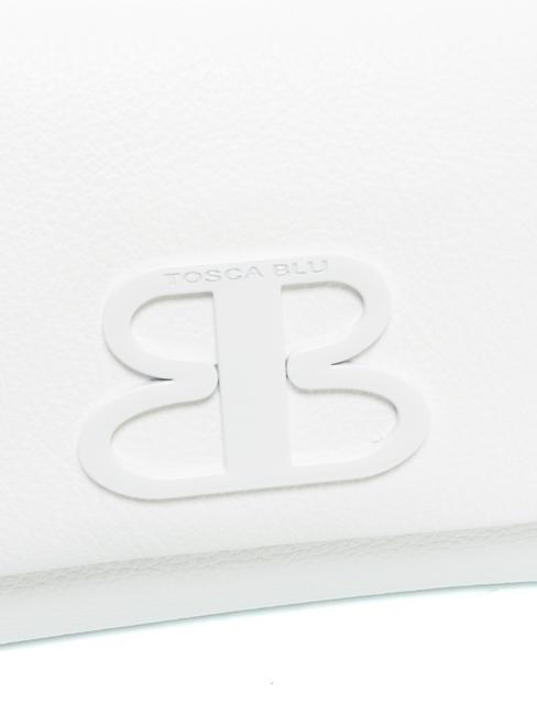 JULIA Clutch bag with shoulder strap, in leather white - Women&rsquo;s Bags
