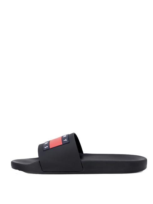 TOMMY JEANS Pool Slide Rubber slippers BLACK - Men&rsquo;s shoes