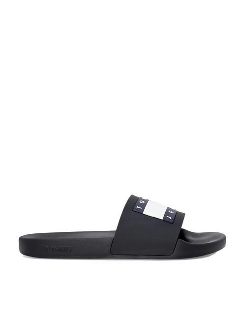 TOMMY JEANS Pool Slide Rubber slippers BLACK - Men&rsquo;s shoes