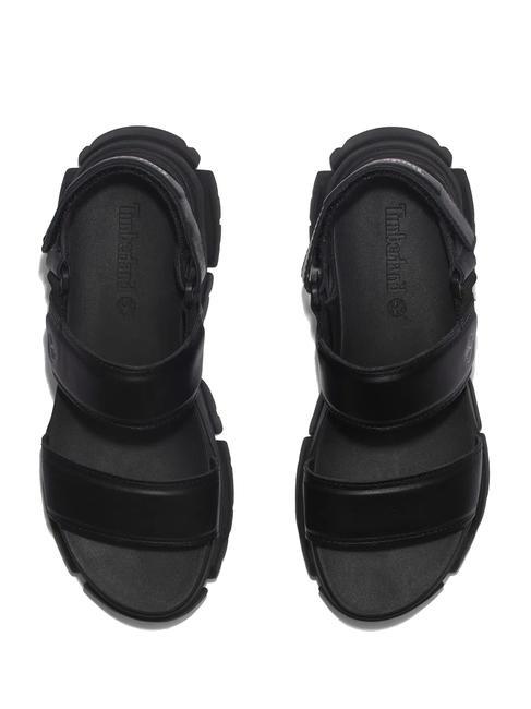 ADLEY WAY 2 BAND Leather sandal Jetblack - Women’s shoes