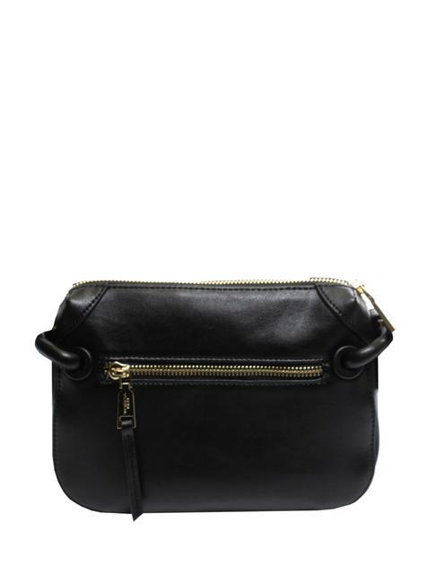 GAIA Shoulder bag in leather Black - Women&rsquo;s Bags