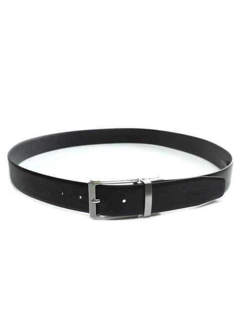 DOUBLE Reversible leather belt, can be shortened BLACK - Belts