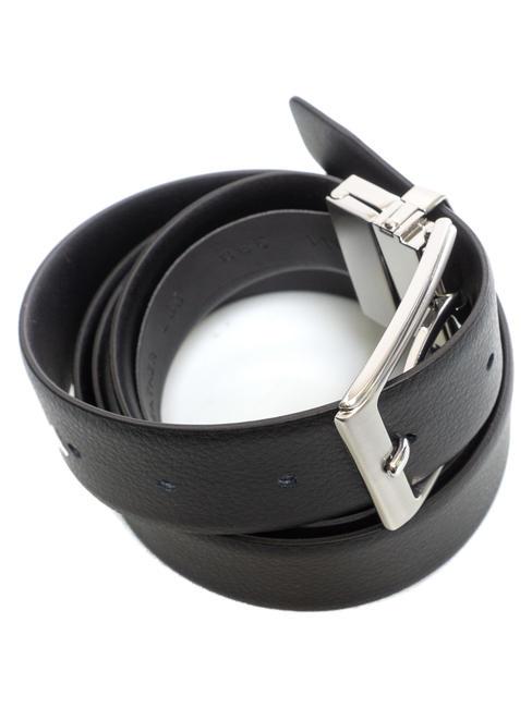 DOUBLE Reversible leather belt, can be shortened BLACK - Belts