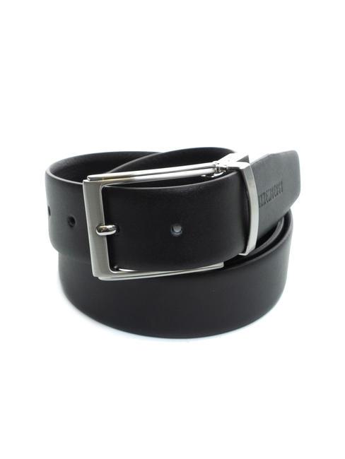 DOUBLE Reversible leather belt, can be shortened BLACK - Belts