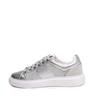 TWINSET PRINT OVAL T Laminated leather sneaker silver - Women&rsquo;s shoes - 4